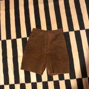 Genuine Leather High Waisted Shorts